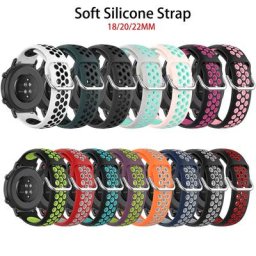 Bracelet Sport en Silicone 22mm 18mm 20mm pour samsung galaxy watch 3 46 gear s3 Amazfit