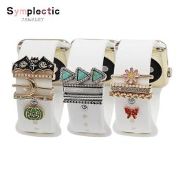 Breloques en diamant pour bracelet Apple Watch 5 décorations bijoux pour iWatch Galaxy Watch 4