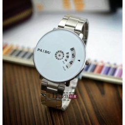 Paidu-Montre-bracelet à quartz pour hommes et femmes montre-bracelet unisexe cadran noir et blanc