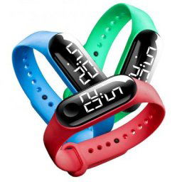 Montre-bracelet électronique LED numérique pour adultes et enfants montre-bracelet intelligente