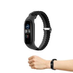 Bracelet en nylon tressé élastique pour Xiaomi Mi Band 6 5 4 3 bracelet en silicone pour ATA Band