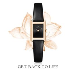 Montre à quartz étanche pour femme marque de luxe fabriquée en Suisse mode I & W cadran carré