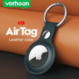 Vothoon étanche Airtag porte-clés PC étui de protection en cuir avec porte-clés Compatible avec