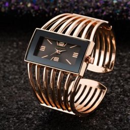 Montres-bracelets à quartz rectangulaires pour femmes petit cadran bracelet en acier horloge de
