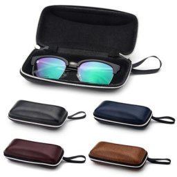 Étui à lunettes en cuir pour hommes et femmes 1 pièce portable sac de voyage protection