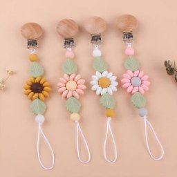 Bébé Sucette Clip De Chaîne Factice Mamelons Titulaire Clips Bébé Silicone Dentition Chaîne Jouet