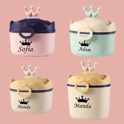 Boîte de rangement portable des aliments pour bébés personnalisable avec n'importe quel nom et