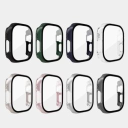Boîtier rigide en verre trempé pour montre Protection d'écran tactile mince couverture de