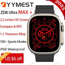 Montre Connectée Série 8 Ultra pour Homme Écran HD de 49mm et 2023 Pouces Boussole NDavid Jeux