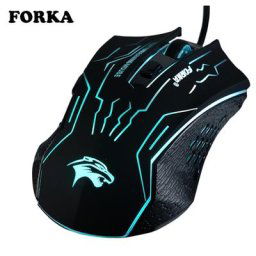 FORKA – souris de jeu à câble USB 3200DPI 6 boutons son/silencieux pour ordinateur PC et