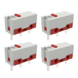Micro interrupteur de limite de bouton de souris 4 pièces DMP1101 (50M clics) point rouge