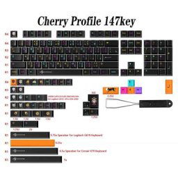 Ensemble de capuchons de touches GMK mictlan profil Cherry PBT Sublimation russe coréen pour