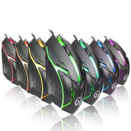 Souris optique Gaming Pro métallique 2400DPI accessoire de divertissement de bureau silencieux