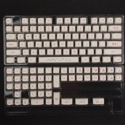 MA Profile Graffiti Keycaps Clavier mécanique blanc Keycaps DYE-SUB pour MX Switches Claviers de