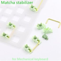 Stabilisateur de clavier mécanique avec fil en acier plaqué or personnalisation de positionnement