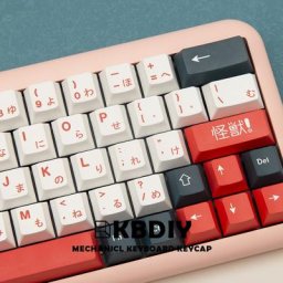 KBDiy-Capuchons de touches GBrosMonster sans profil PBT DYE-SUB japonais pour clavier
