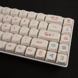 40GE optics PBT Dye-SUB MA Keycap Graffit White DYE-Sublimation-pour clavier mécanique