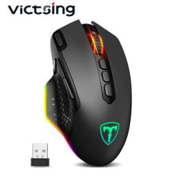 VicTsing PC282 – souris de jeu ergonomique sans fil 10000 DPI Rechargeable avec 9 effets