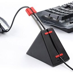 EvaluManagement-Support de fil de souris de jeu flexible fixateur de câble enrouleur clips de