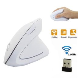 Souris verticale ergonomique sans fil 1600DPI 2.4GHz USB accessoire de jeu et de divertissement