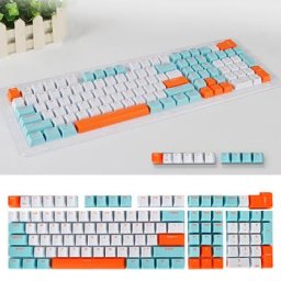 113Pcs Keyboard Key Caps 3 Color-Block Opaque PBT Replacement Computer Mechanical Keyboard Keycap
