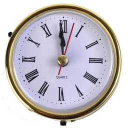 Horloge classique en fer artisanat mouvement à quartz décorations rondes tête d'éclairage