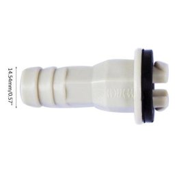 Connecteur de tuyau de vidange ca coudé 17mm avec anneau en caoutchouc pour support