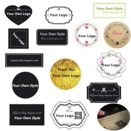 LBSISI Life-Autocollants Personnalisés avec Logo Imprimé Transparent Papier Kraft Plastique