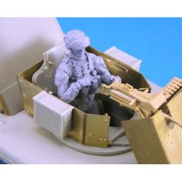 Kit de modèle de figurine en résine Gunner de véhicule américain non assemblé non peint 1/35