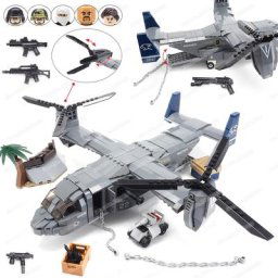 Dans l'air US. Osprey – blocs de construction de transport de l'armée Moc WW2 figurines militaires