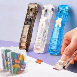 Agrafeuse transparente pour fournitures scolaires nouveau Clip métallique amovible accessoires de