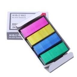 Agrafes métalliques créatives colorées W3JD 800 pièces/boîte 12mm fournitures scolaires de bureau
