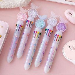 Stylo à bille série papillon dessin animé stylos à paillettes Quicksand fournitures scolaires