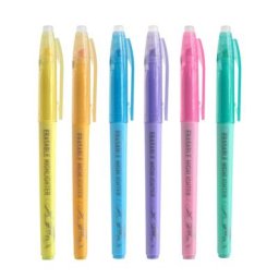 Surligneurs effaçables stylos de couleur fluorescents à lumière marqueurs de dessin pour