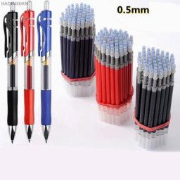 Ensemble de stylos recharges rétractables de grande capacité encre noire rouge bleue stylo à bille