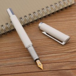 Stylo plume de haute qualité 03 marque noir blanc argent étudiant fournitures de bureau