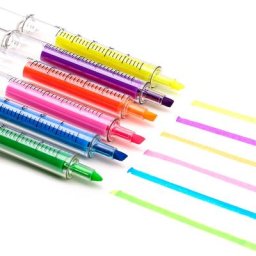 Stylo surligneur en forme de seringue stylo à bille Kawaii stylo à bille pour document mécanique