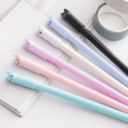 Stylo gel de dessin animé coréen Kawaii stylo à eau noir stylo signature fournitures scolaires et