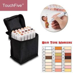 TOUCHFIVE – Ensemble de marqueurs artistiques pour colorier encre à base d'alcool double tête 12