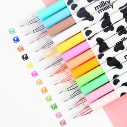 Stylos gel laiteux Kawaii stylos vache matériel de bureau fournitures scolaires papeterie