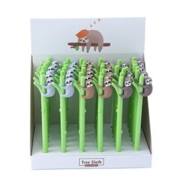 Stylo gel créatif K1AA figurines paresseuses réalistes design quotidien 3 pièces