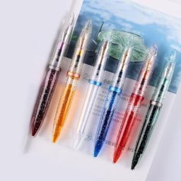 Stylo plume transparent pour l'écriture scolaire compte-gouttes transparent plume EF/F stylos