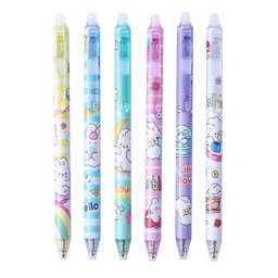 Haile – stylo Gel effaçable à pression encre bleue/noire 0.5mm poignée lavable fournitures de