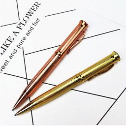 Stylo à bille métallique à motif de serpent pointe rotative et rétractable de 0.7mm peinture
