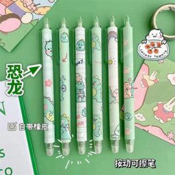 Stylo Gel effaçable recharge de 0.5mm 6 pièces Kawaii stylo à bille pour enfants papeterie