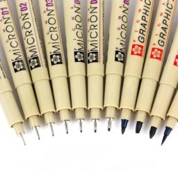 Pigment Liner Micron Pen Set Neelde Drawing Pen Brush Art Markers Fineliner Sketching Marker
