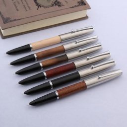 Jinhao-Stylo Plume Classique en Bois et Acier Inoxydable Extra Fin Fournitures Scolaires et de