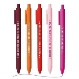 Stylos à bille de motivation à encre noire 5/11 pièces stylos rétractables colorés pour cadeaux