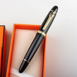 JINHAO-Stylo plume haut de gamme Garrison Gold and Silver plume moyenne et lisse stylos scolaires