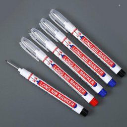 Lot de 3 marqueurs blancs à tête longue 20/30mm pour trous profonds crayon de charpentier pour